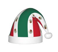 BLWSLC Chapeaux de Noël imprimés drapeau du Mexique pour enfants, chapeaux décoratifs adaptés pour Noël, les fêtes du Nouvel An, etc.