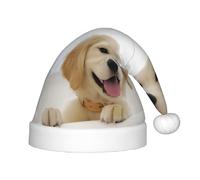 BLWSLC Chapeaux de Noël imprimés Golden Retriever Puppies pour enfants, chapeaux décoratifs adaptés pour Noël, les fêtes du Nouvel An, etc.