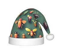 BLWSLC Chapeaux de Noël imprimés Insect Atlas pour enfants, chapeaux décoratifs adaptés pour Noël, les fêtes du Nouvel An, etc.