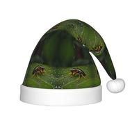 BLWSLC Chapeaux de Noël imprimés insectes sur feuilles pour enfants, chapeaux décoratifs adaptés pour Noël, les fêtes du Nouvel An, etc.