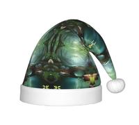 BLWSLC Chapeaux de Noël imprimés Little Bridge in the East pour enfants, chapeaux décoratifs adaptés pour Noël, les fêtes du Nouvel An, etc.