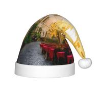 BLWSLC Chapeaux de Noël imprimés Old Street italiens pour enfants, chapeaux décoratifs adaptés pour Noël, les fêtes du Nouvel An, etc.
