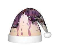 BLWSLC Chapeaux de Noël imprimés papillons colorés sur fleurs pour enfants adaptés pour les fêtes de Noël, les réunions de famille