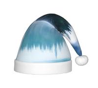 BLWSLC Chapeaux de Noël imprimés pour enfants - Motif paysage de montagnes brumeuses - Convient pour les fêtes de Noël, les réunions de famille