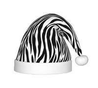 BLWSLC Chapeaux de Noël imprimés zèbre pour enfants, chapeaux décoratifs adaptés pour Noël, les fêtes du Nouvel An, etc.