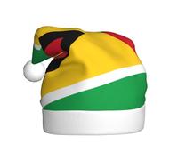 BLWSLC Chapeaux de Noël pour adultes, motif drapeau de la Guyane, chapeaux décoratifs, adaptés pour le réveillon du Nouvel An, les fêtes de vacances ou Noël