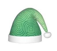 BLWSLC Chapeaux de Noël pour enfants avec texture courbe verte - Chapeaux de fête imprimés adaptés pour les fêtes de Noël et les réunions de famille