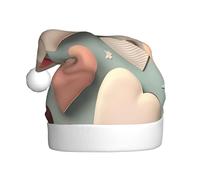 BLWSLC Chapeaux de Père Noël imprimés avec motif d'amour, chapeaux décoratifs, adaptés pour les fêtes de Noël et du Nouvel An, spectacles sur scène