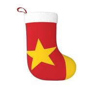 BLWSLC Chaussettes décoratives avec drapeau du Cameroun - Peuvent être accrochées - Convient pour les fêtes de fin d'année, les arbres de Noël, les cheminées