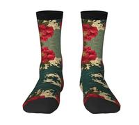 BLWSLC Chaussettes mi-mollet japonaises Ukiyo-e imprimées respirantes et colorées, adaptées pour un usage quotidien et le sport, blanc, 3 Noir, taille unique