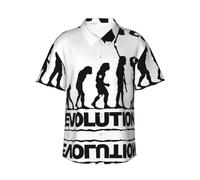 BLWSLC Chemise hawaïenne à manches courtes pour homme - Imprimé évolution tropicale - Convient pour les vacances à la plage, Noir , L