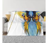 BLWSLC Couverture polaire imprimée perroquet volant, jeté de canapé décoratif, disponible en 4 tailles perroquet volant pour la chaleur de la maison.