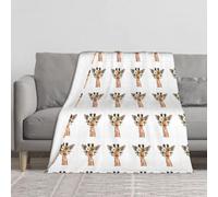 BLWSLC Couvre-lit imprimé girafe, couverture chaude, pliable pour le rangement, convient pour lits, canapés, voyages et camping.