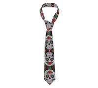 BLWSLC Cravate imprimée « Day of The Dead » pour homme - Convient pour les banquets d'affaires, les mariages, les occasions de bureau - Longueur : 1,5 m