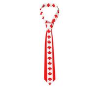 BLWSLC Cravate pour homme imprimée drapeau canadien, cravate de costume, cravate de chemise adaptée pour les mariages, banquets, travail, affaires, formel