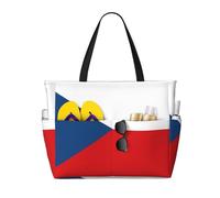 BLWSLC Drapeau de la République tchèque imprimé, sac de plage de grande capacité, adapté pour les vacances, le camping et une utilisation quotidienne.