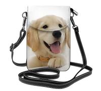 BLWSLC Golden Retriever Puppies Sac à bandoulière en cuir à rabat pour voyage, randonnée, camping ou utilisation quotidienne.