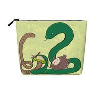 BLWSLC Graines de tournesol - Serpent de terre - Trousse de maquillage à couche unique - Convient pour le rangement quotidien, un incontournable pour les voyages d'affaires.