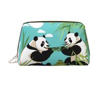 BLWSLC Grande trousse de toilette de voyage avec deux adorables pandas imprimés, convient pour les voyages et un usage quotidien