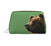BLWSLC Grande trousse de toilette de voyage imprimée avec ours observant de loin - Convient pour les voyages et un usage quotidien