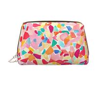 BLWSLC Grande trousse de toilette de voyage portable imprimée fragments de couleur bonbon adaptée pour les voyages et un usage quotidien