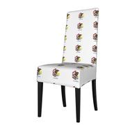 BLWSLC Housses de chaise de salle à manger imprimées avec drapeau de l'État de l'Illinois - Housses élastiques pour chaises de salle à manger - Convient à la plupart