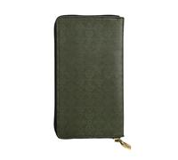 BLWSLC Hunter Pochette longue avec fermeture éclair et porte-cartes Motif pétales de fleurs Vert