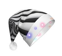 BLWSLC illusion d'optique en spirale gif chapeau de Père Noël lumineux pour adulte avec lumières LED adapté pour Noël, Nouvel An et autres fêtes de fin d'année