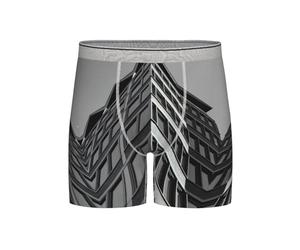 BLWSLC Images architecturales de toits | Sous-vêtements extra longs à séchage rapide et respirants | Disponible en (S-4XL), gris clair, XXL