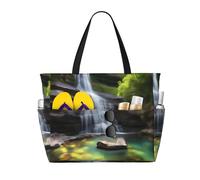 BLWSLC Imprimé cascade Views, sac de voyage de plage de grande capacité, adapté pour les vacances, le camping et une utilisation quotidienne.