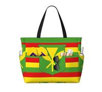 BLWSLC Imprimé drapeau hawaïen indigène, sac de voyage de grande capacité, adapté pour les vacances, le camping et une utilisation quotidienne.