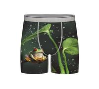 BLWSLC Imprimé grenouille et pluie | Sous-vêtements extra longs à séchage rapide et respirants | Disponible en (S à 4XL), gris clair, XL