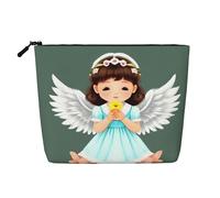 BLWSLC Joli petit ange imprimé sac de maquillage monocouche, sac de rangement, adapté pour le rangement quotidien, un incontournable pour les voyages d'affaires.