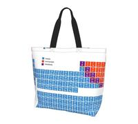 BLWSLC Joli sac à bandoulière à motif de poisson, organiseur réutilisable, adapté pour les voyages, la gym et le yoga., Tableau périodique chimique, Taille unique