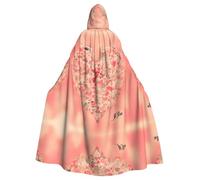BLWSLC La cape à capuche à motif cœur et fleurs rouges est parfaite pour Halloween, les carnavals, les fêtes à thème et même comme costume de vampire.