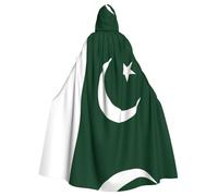 BLWSLC La cape à capuche à motif drapeau du Pakistan est parfaite pour Halloween, le carnaval, les fêtes à thème et même comme costume de vampire.