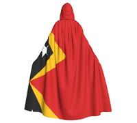 BLWSLC La cape à capuche à motif drapeau du Timor-Leste est parfaite pour Halloween, le carnaval, les fêtes à thème et même comme costume de vampire.