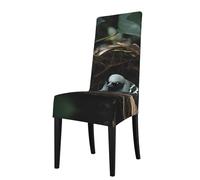 BLWSLC Little Bird Nest Housse de chaise de salle à manger élastique pour chaises de salle à manger imprimées Convient à la plupart des chaises sans accoudoirs