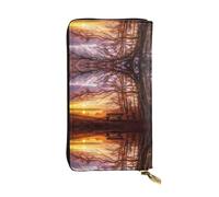 BLWSLC Lonely Bench Pochette longue avec fermeture éclair et porte-cartes, sac de rangement portable pour pièces de monnaie de voyage, convient pour les voyages et un usage quotidien