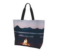 BLWSLC Lonely Bench Sac à main de voyage grande capacité pour femme Motif coucher de soleil Sac fourre-tout à bandoulière Convient pour les voyages et la salle de sport, Camping., Taille unique