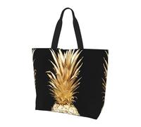 BLWSLC Lonely Bench Sac à main de voyage grande capacité pour femme Motif coucher de soleil Sac fourre-tout à bandoulière Convient pour les voyages et la salle de sport, Ananas doré., Taille unique