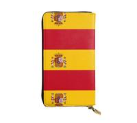 BLWSLC Long portefeuille à fermeture éclair imprimé drapeau espagnol adapté pour les voyages, le travail et les banquets