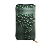 BLWSLC Long portefeuille à fermeture éclair imprimé Green Creeper adapté pour les voyages, le travail et les banquets