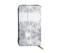 BLWSLC Long sac de rangement pour skis d'hiver avec fermeture éclair, porte-cartes, sac de rangement portable pour pièces de monnaie de voyage, convient pour les voyages et un usage quotidien