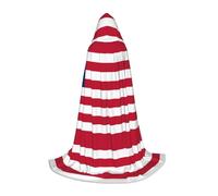 BLWSLC Longue cape à capuche imprimée drapeau du Libéria pour fêtes de vacances, cosplay et fêtes costumées