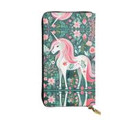 BLWSLC Longue dragonne licorne avec cheveux roses imprimés longue pochette adaptée pour les sorties, les voyages, la randonnée