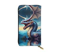 BLWSLC Longue pochette imprimée dragon rugissant adaptée pour les sorties, les voyages, la randonnée