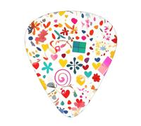 BLWSLC Lot de 12 médiators en 3 épaisseurs différentes avec inscription « Happy Birthday » pour les joueurs acoustiques, électriques et de groupe