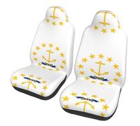 BLWSLC Lot de 2 housses de siège de voiture imprimées avec drapeau de l'État du Rhode Island - Pour bus, ferry, voiture, SUV, camion, camionnette, voiture