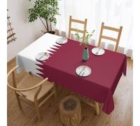 BLWSLC Nappe carrée 137,2 x 182,9 cm - Motif drapeau du Qatar - Convient pour les fêtes, les pique-niques et les mariages